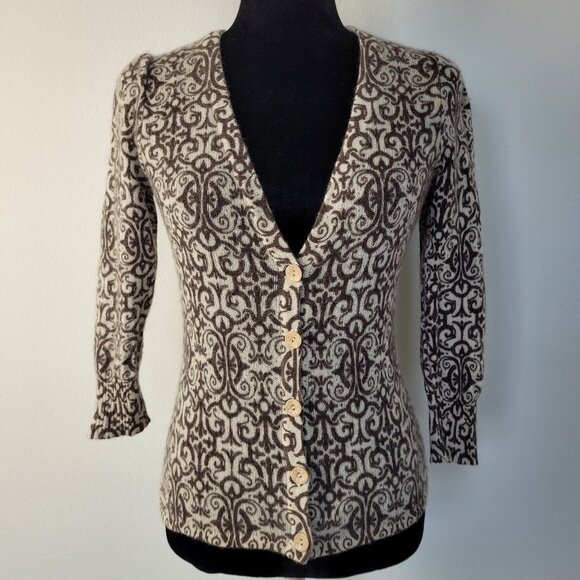 White + Warren woman’s 100% cashmere buttoned cardigan sweater size S - Picture 8 of 10